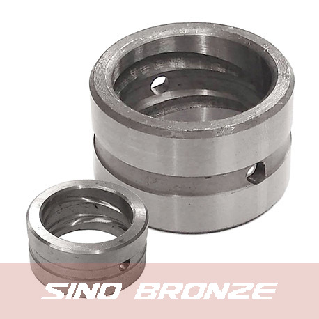 Original 4 hardened steel bucket bushings plain with ring grooves holes and spiral oil grooves customized